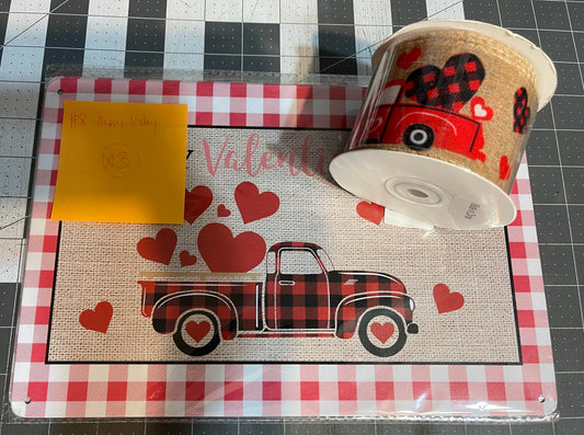 Happy Valentine's Day with Truck- Wreath Kit