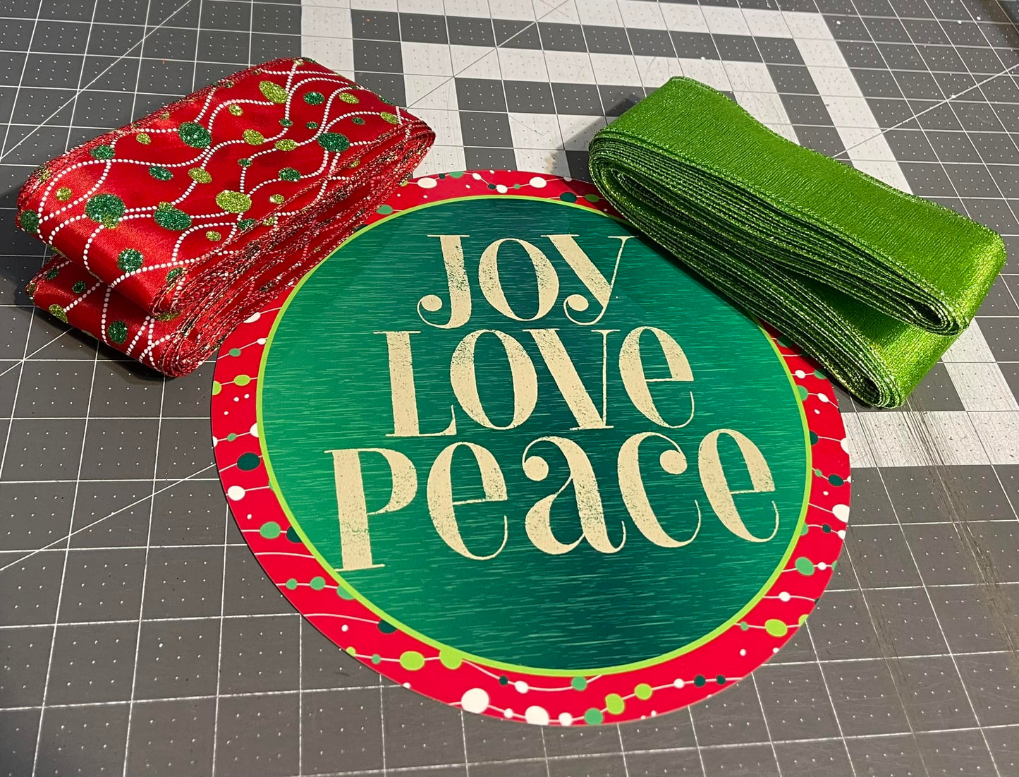 Peace Love Joy Partial Wreath Kit