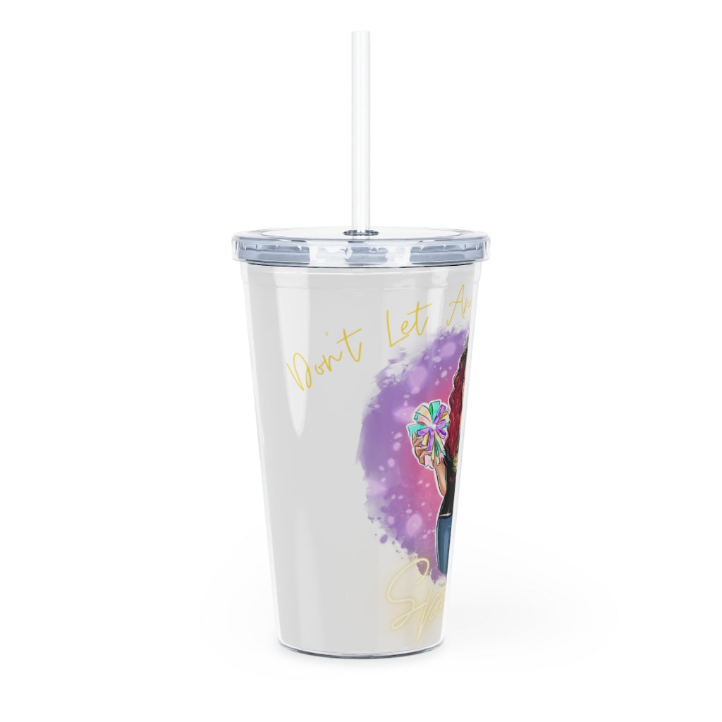 Sparkle Plastic Tumbler with Straw