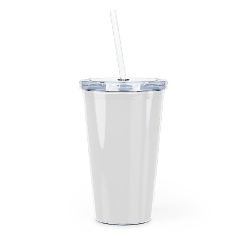 Sparkle Plastic Tumbler with Straw