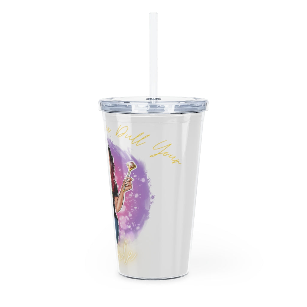 Sparkle Plastic Tumbler with Straw